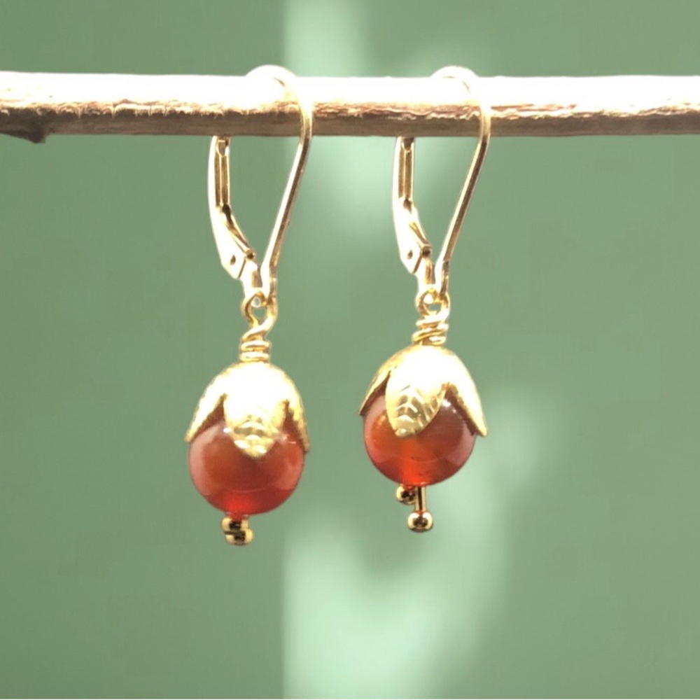 Orange Flowers Earrings